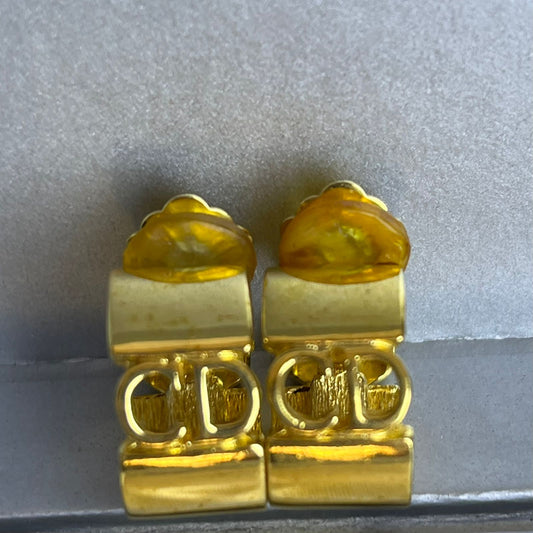 Dior	Gold Vintage Earrings