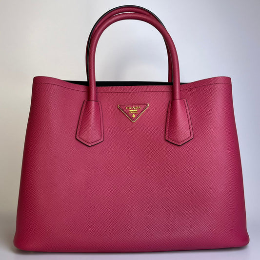 Prada Saffiano Leather Tote, Pink