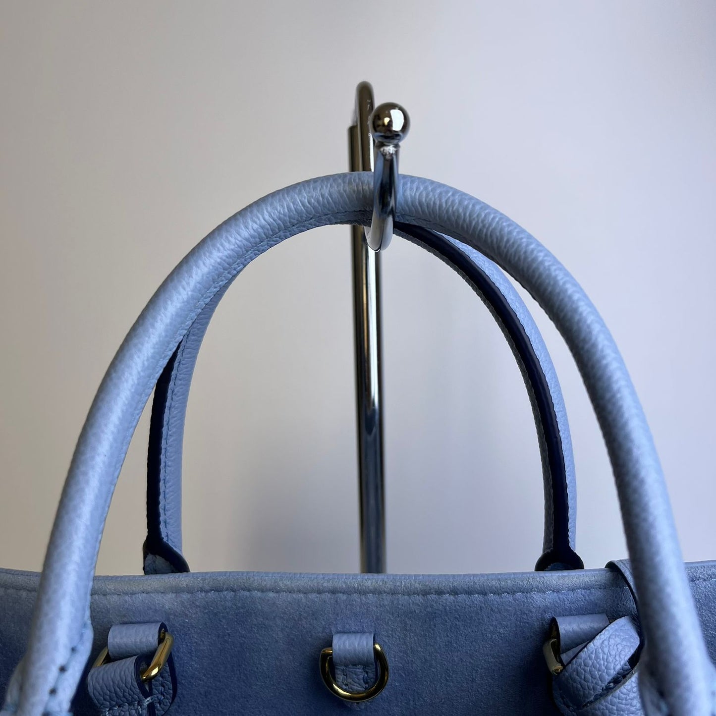 Louis Vuitton	On The Go Monogram Canvas, Baby Blue