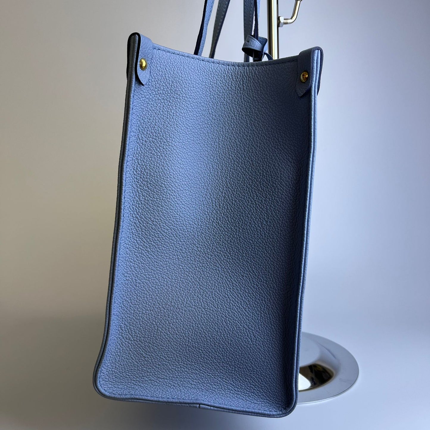 Louis Vuitton	On The Go Monogram Canvas, Baby Blue