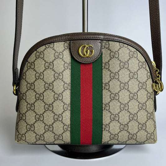 Gucci Ophidia Small Shoulder Bag, Green Interior