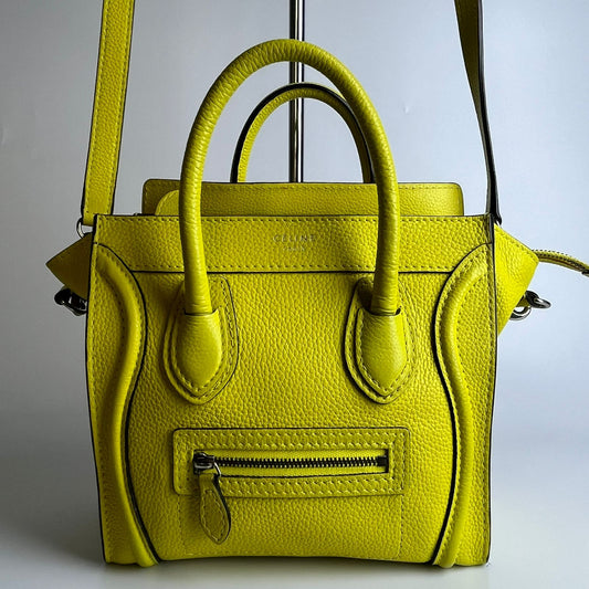 Celine Nano Luggage Yellow