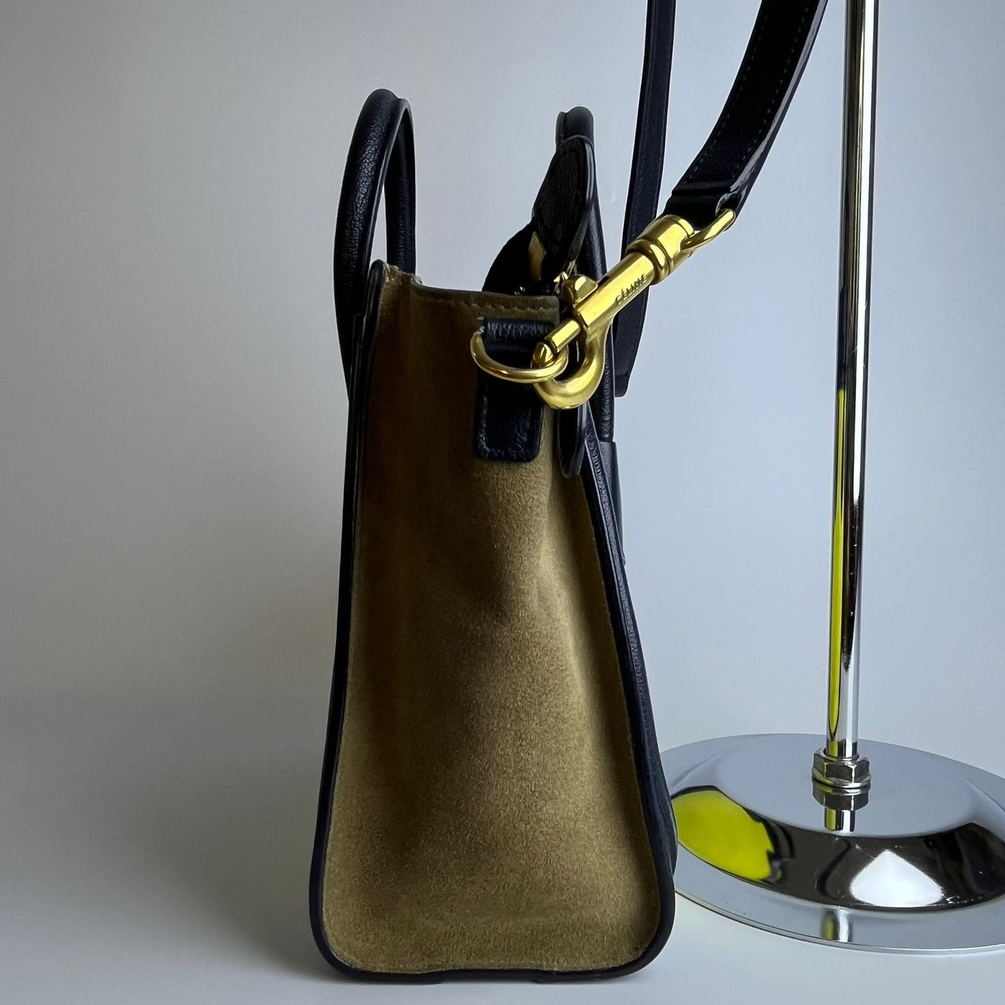 Celine Nano Luggage Tri Color (Black, Yellow, Brown) GHW