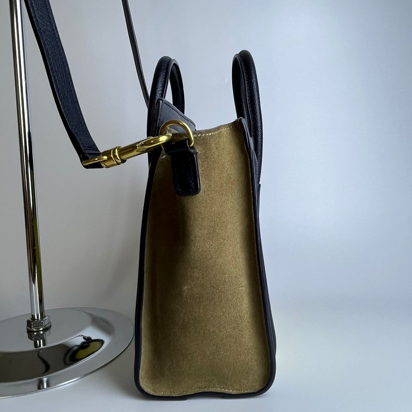 Celine Nano Luggage Tri Color (Black, Yellow, Brown) GHW
