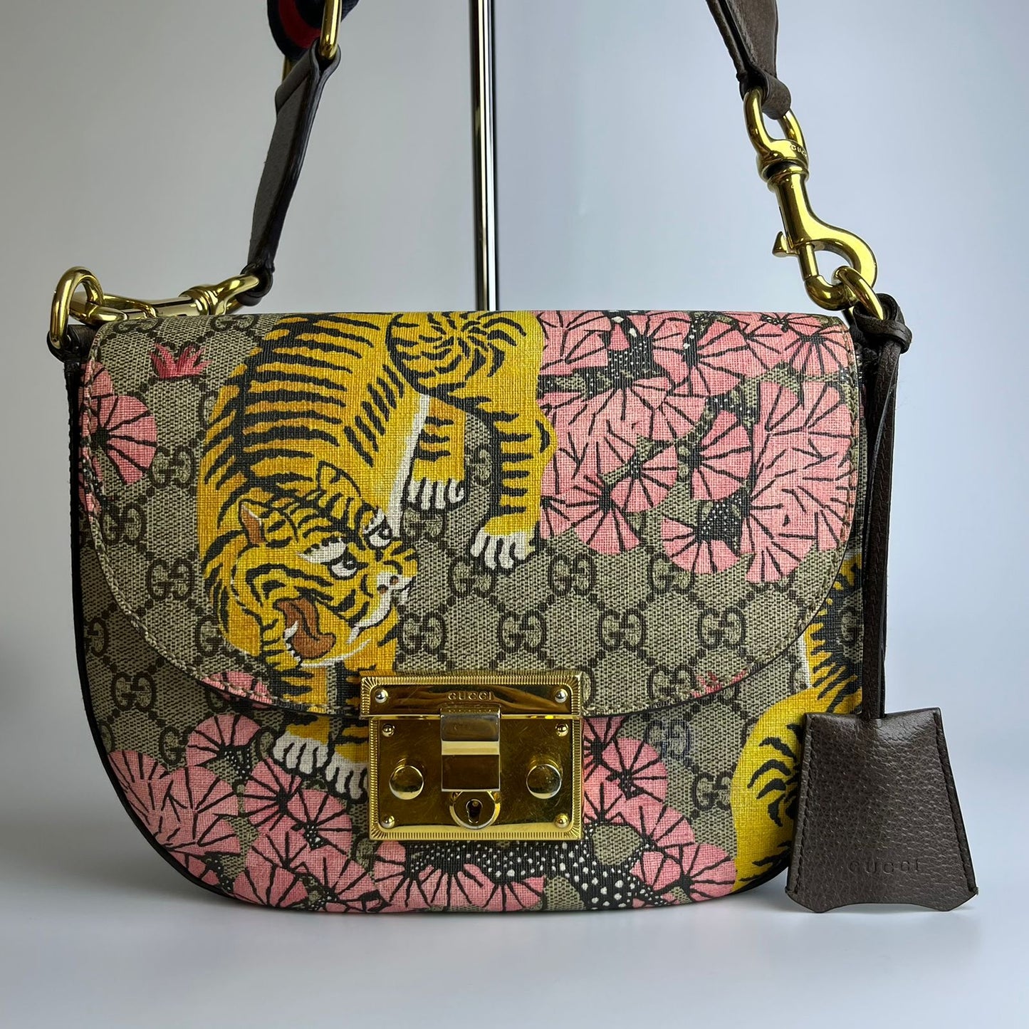Gucci Padlock Ophidia Tiger Messenger Bag