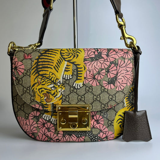 Gucci Padlock Ophidia Tiger Messenger Bag