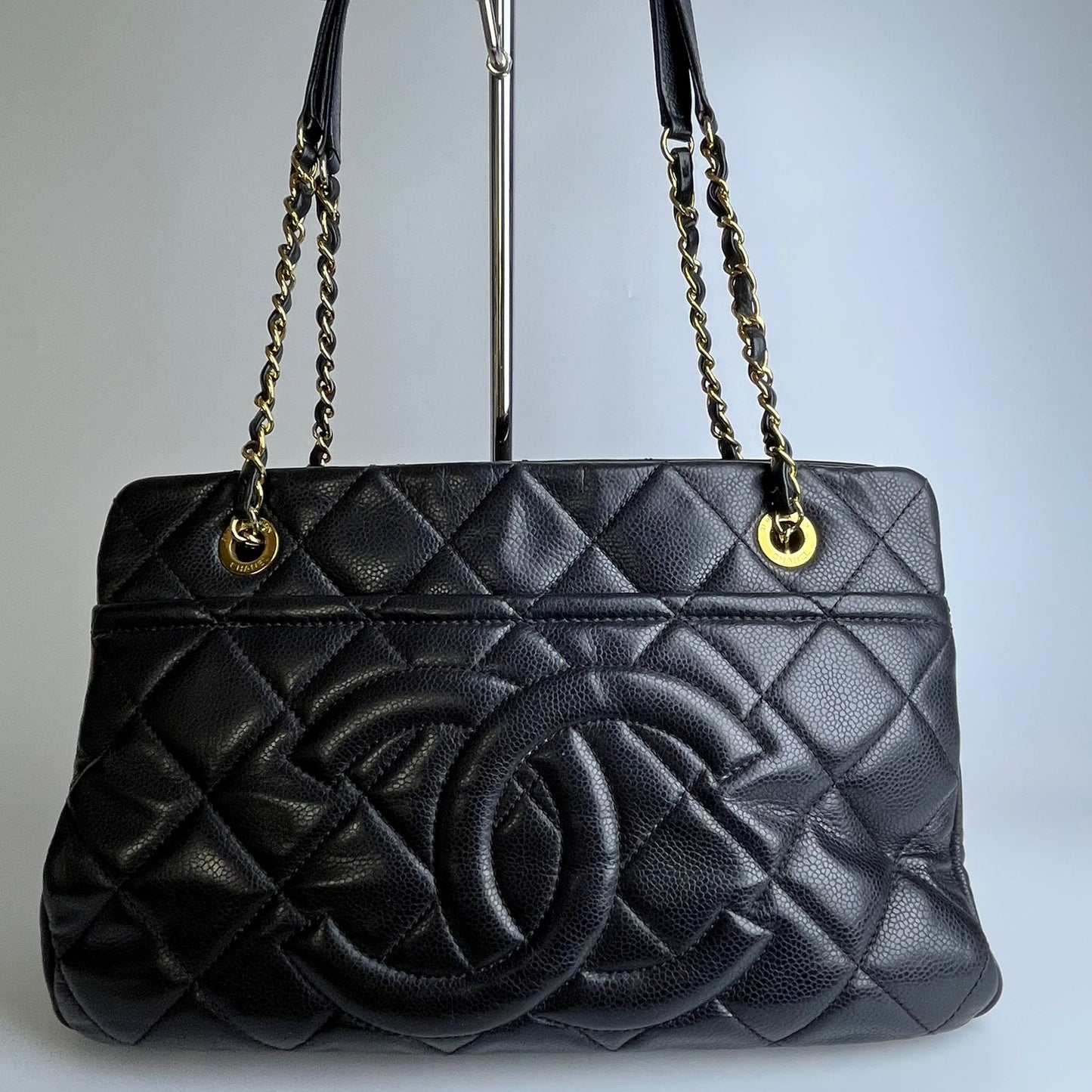 Chanel Matelasse Chain Tote Bag, Black