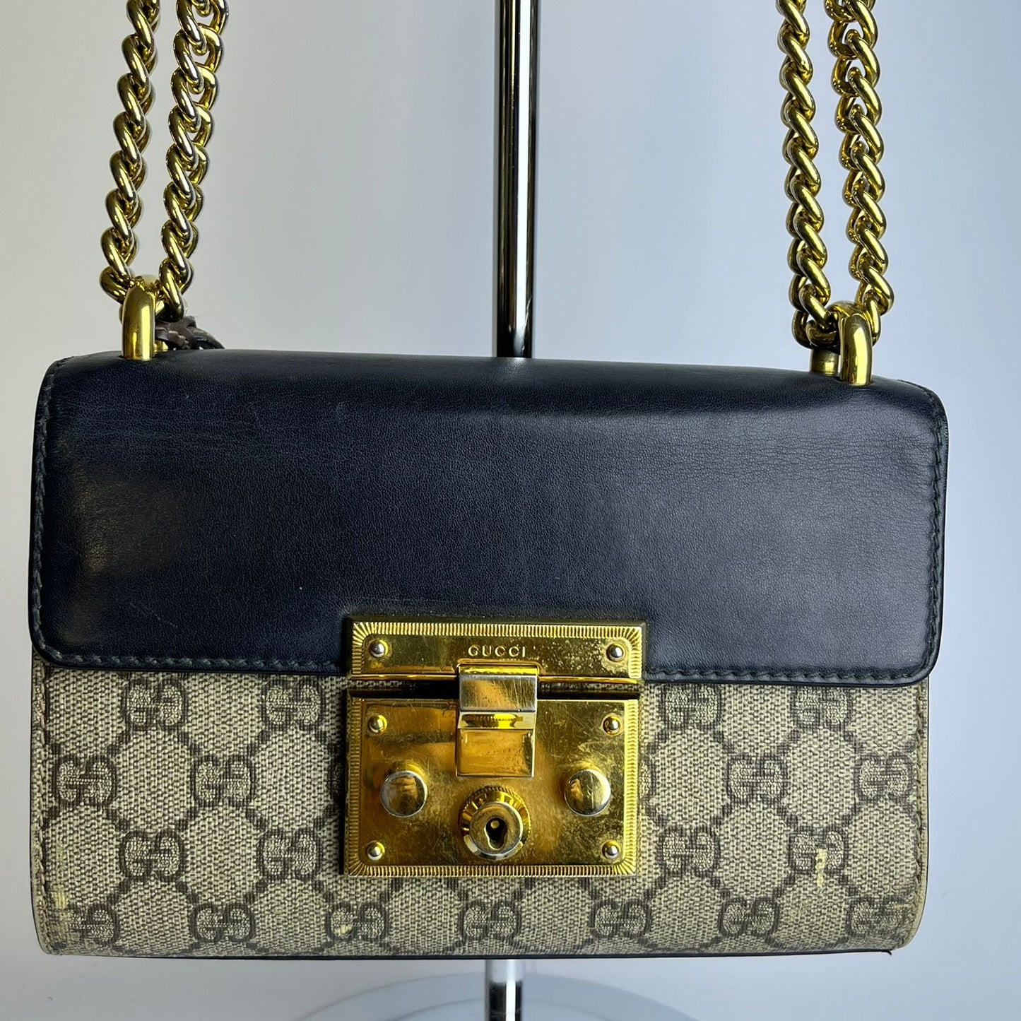 Gucci  Bag Black Beige Padlock