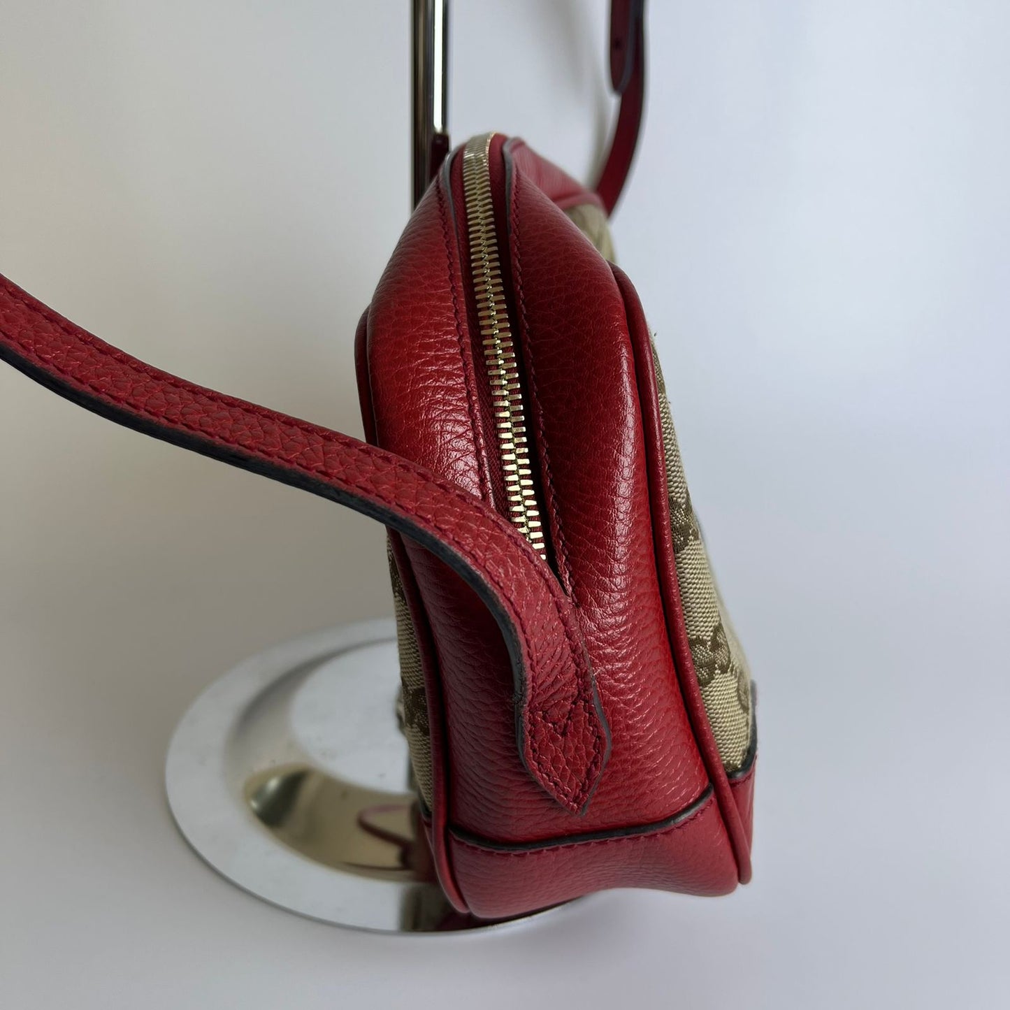 Gucci Bree GG Canvas Red Crossbody Bag