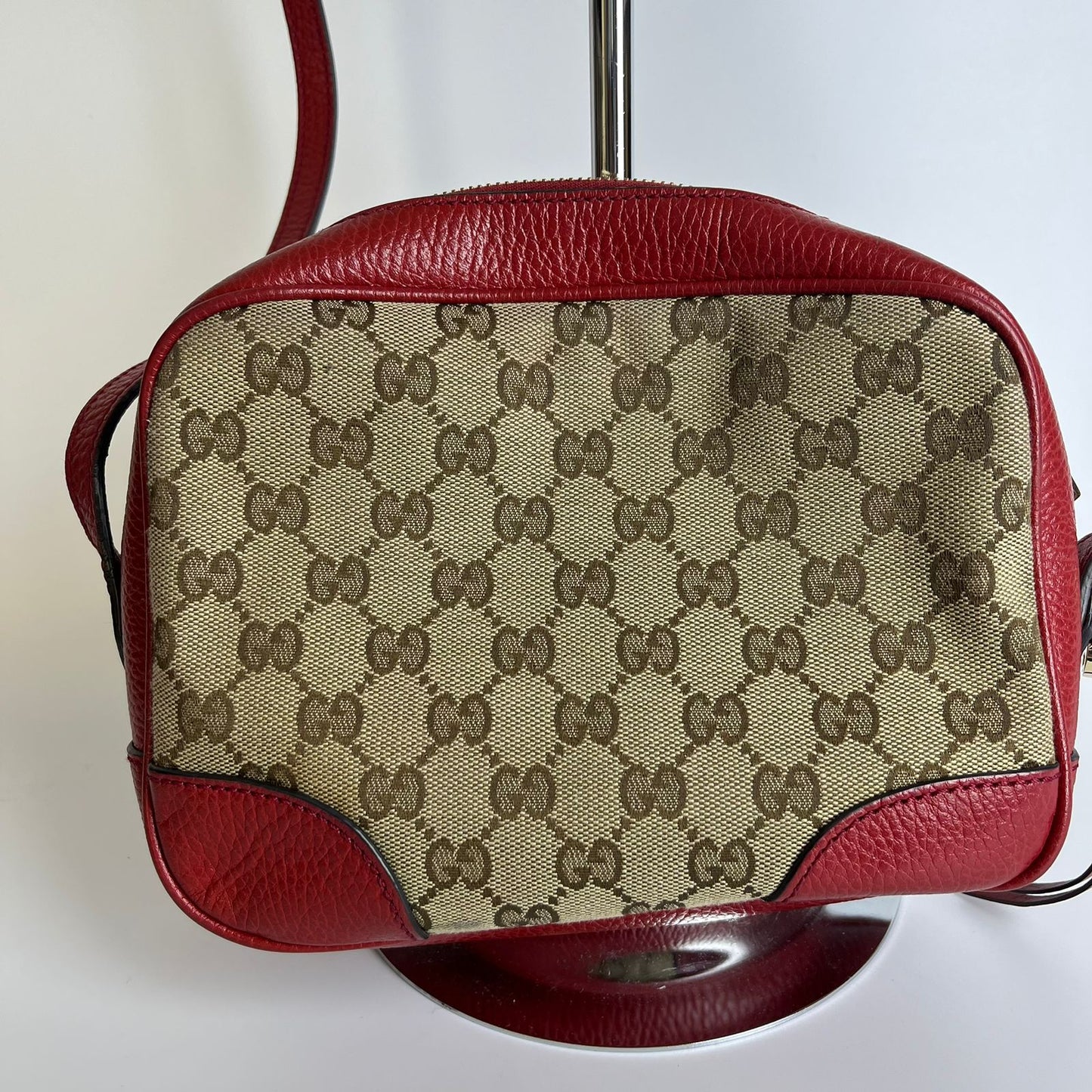 Gucci Bree GG Canvas Red Crossbody Bag