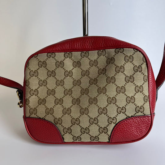 Gucci Bree GG Canvas Red Crossbody Bag