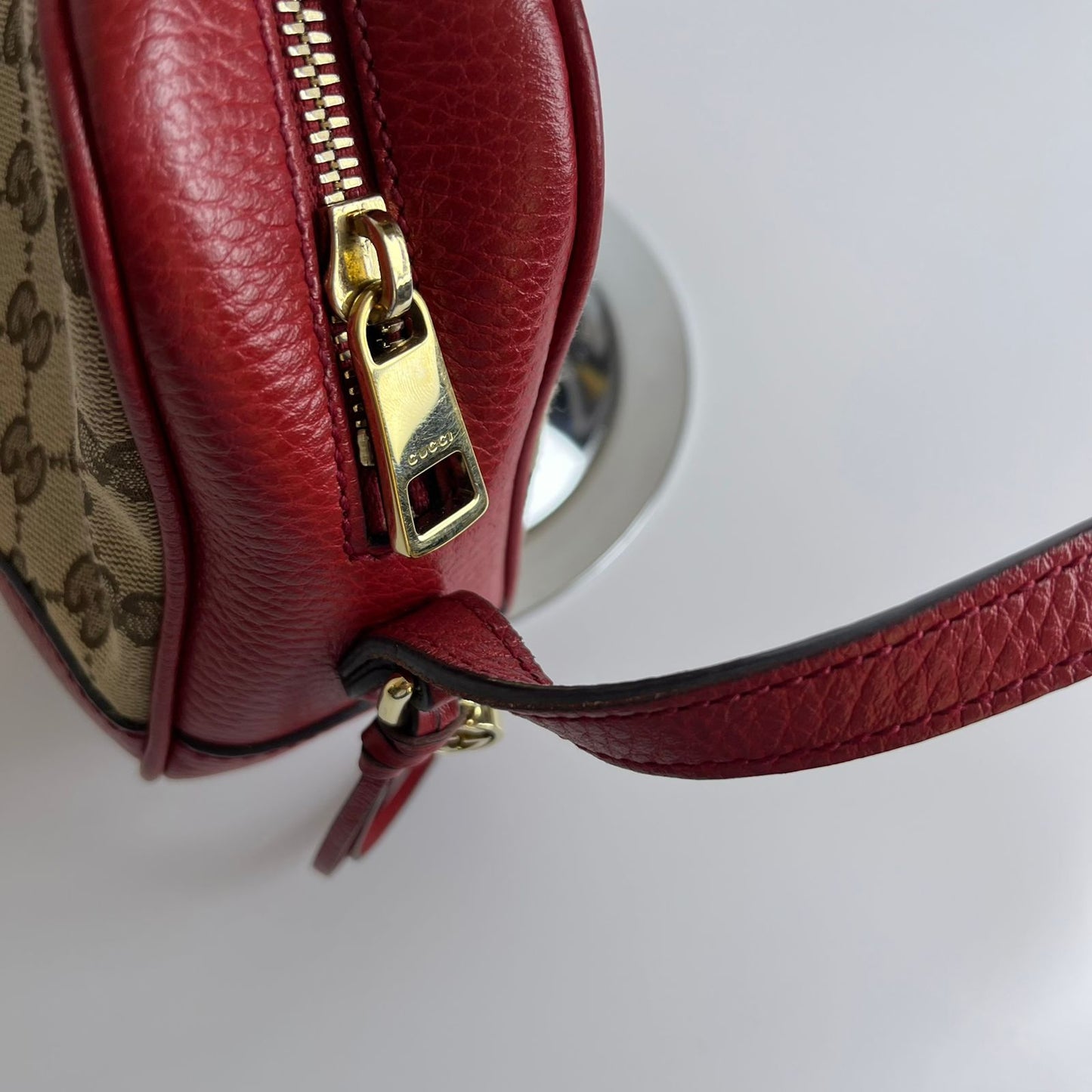Gucci Bree GG Canvas Red Crossbody Bag