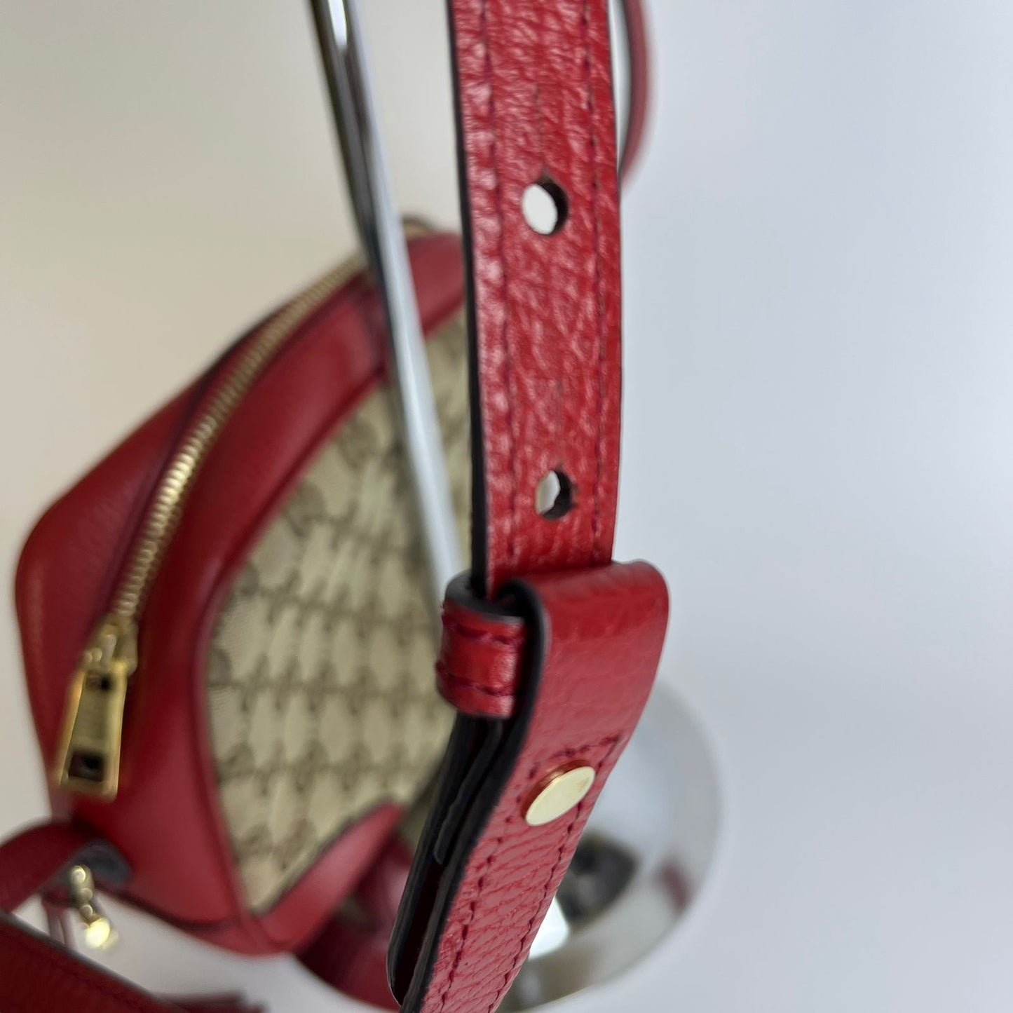 Gucci Bree GG Canvas Red Crossbody Bag