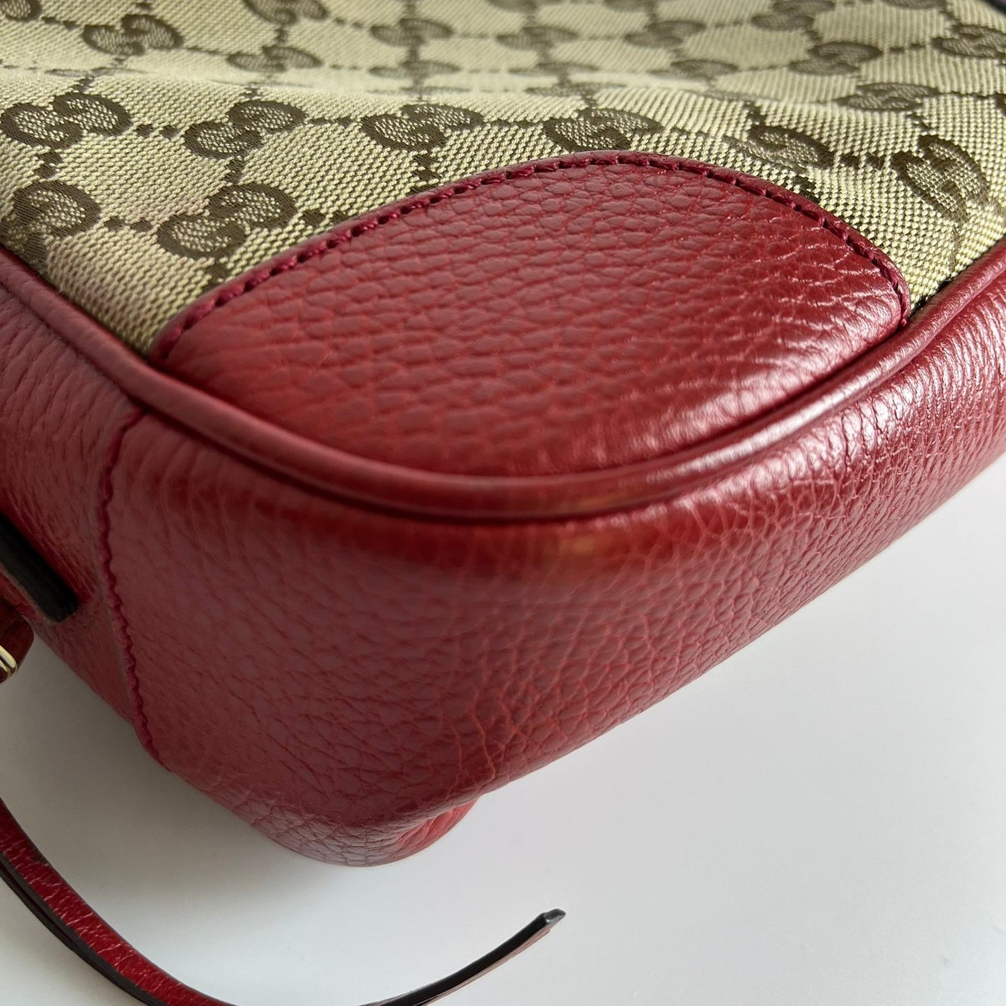 Gucci Bree GG Canvas Red Crossbody Bag