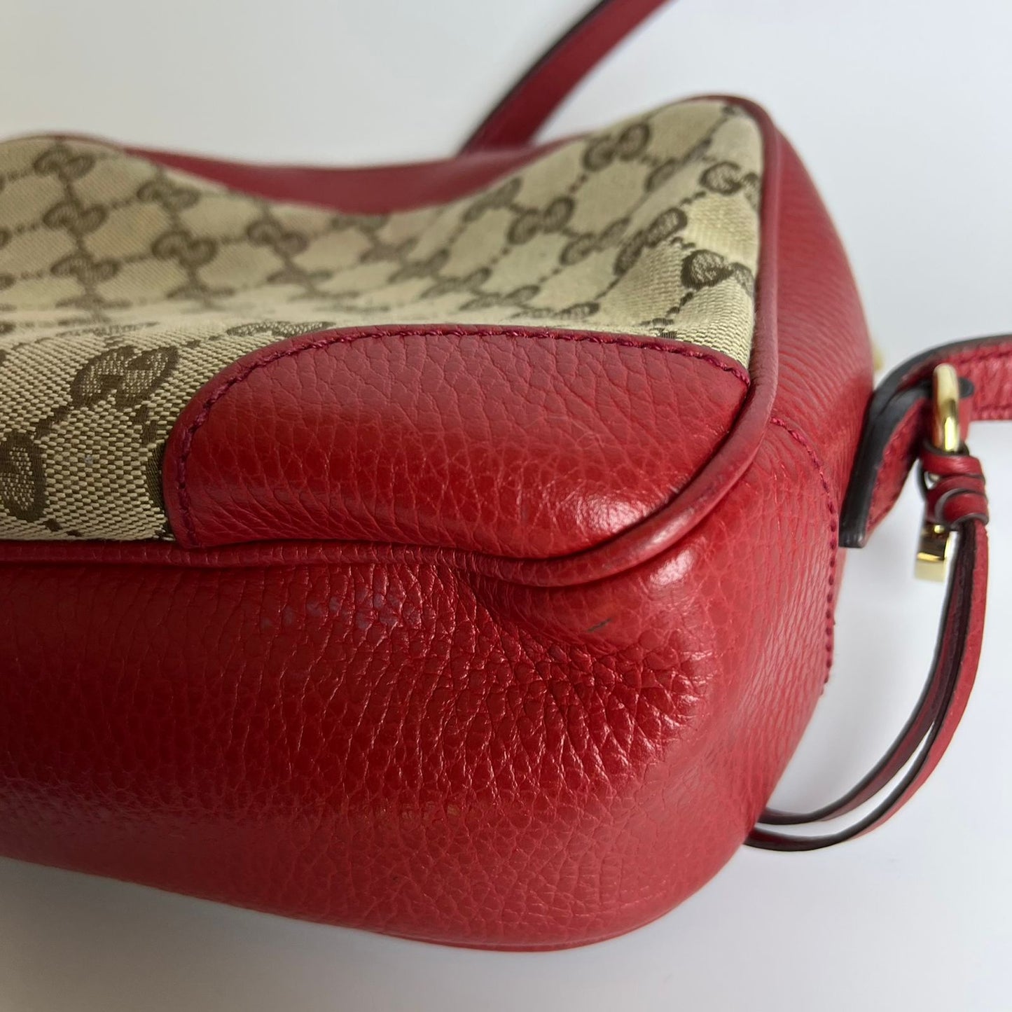 Gucci Bree GG Canvas Red Crossbody Bag