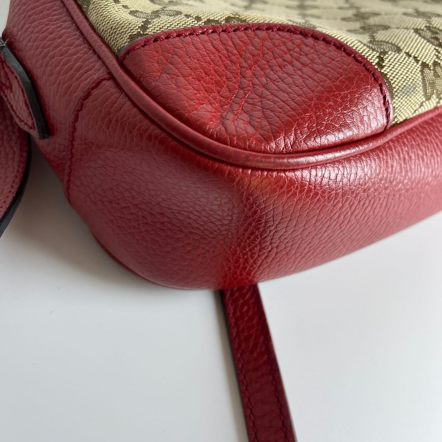 Gucci Bree GG Canvas Red Crossbody Bag