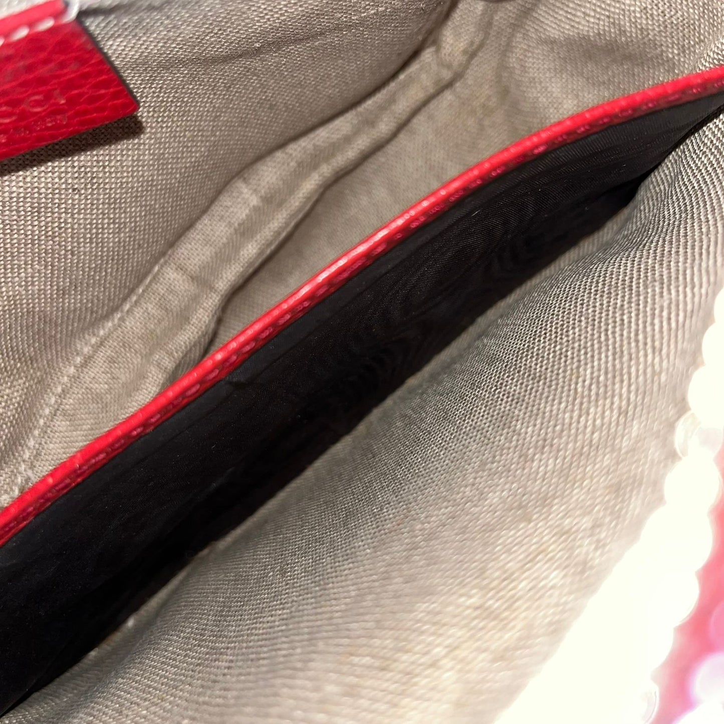 Gucci Bree GG Canvas Red Crossbody Bag
