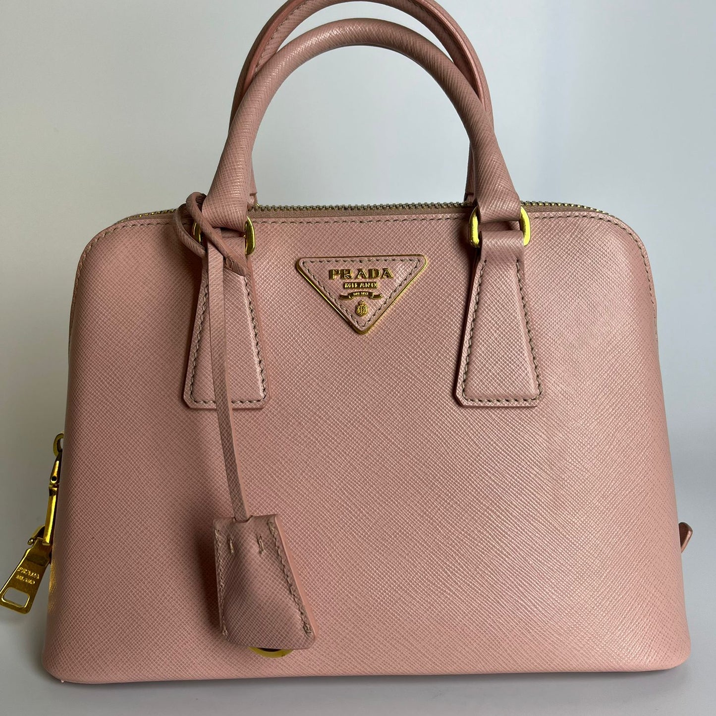 Prada Saffiano Lux Promenade Satchel Pink