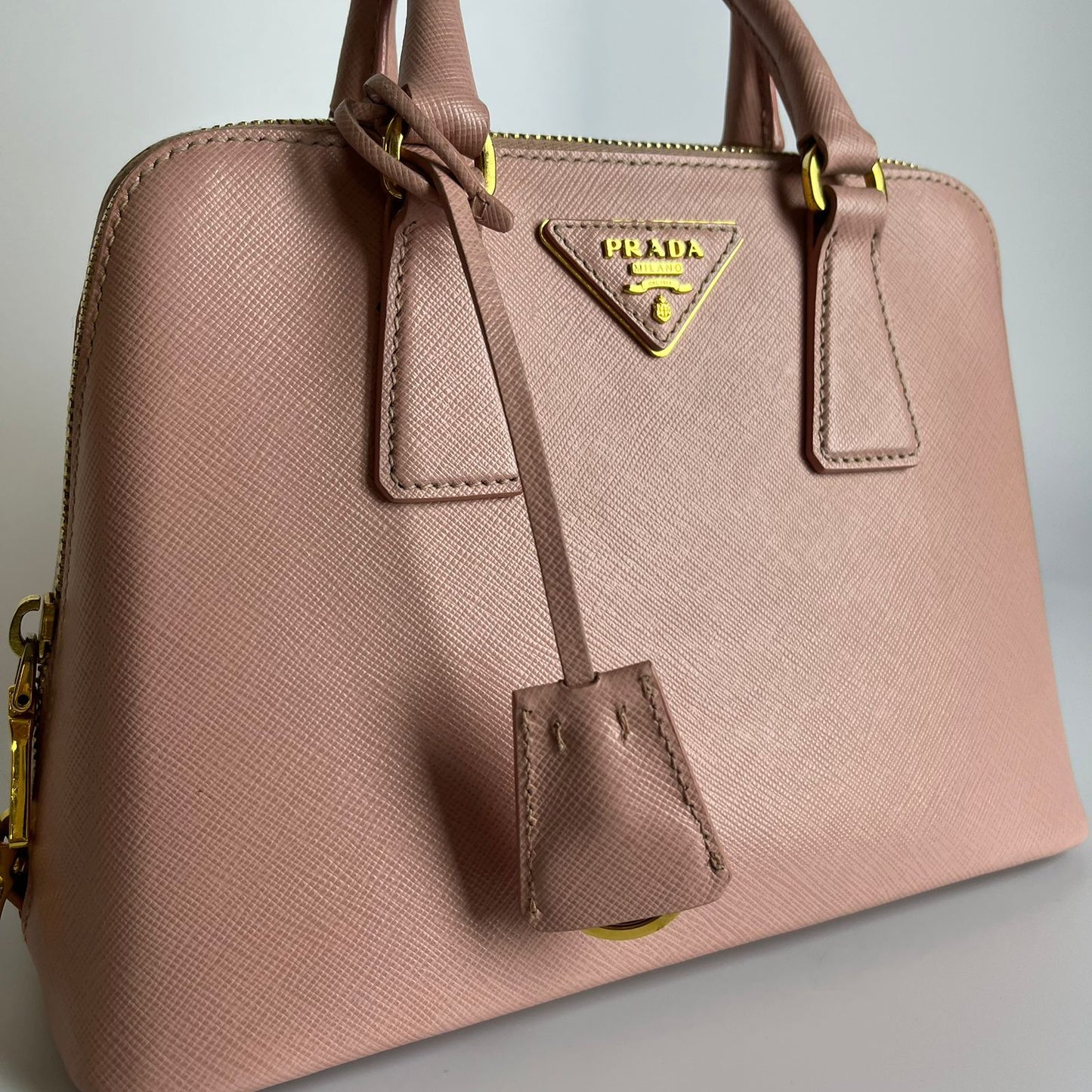 Prada Saffiano Lux Promenade Satchel Pink
