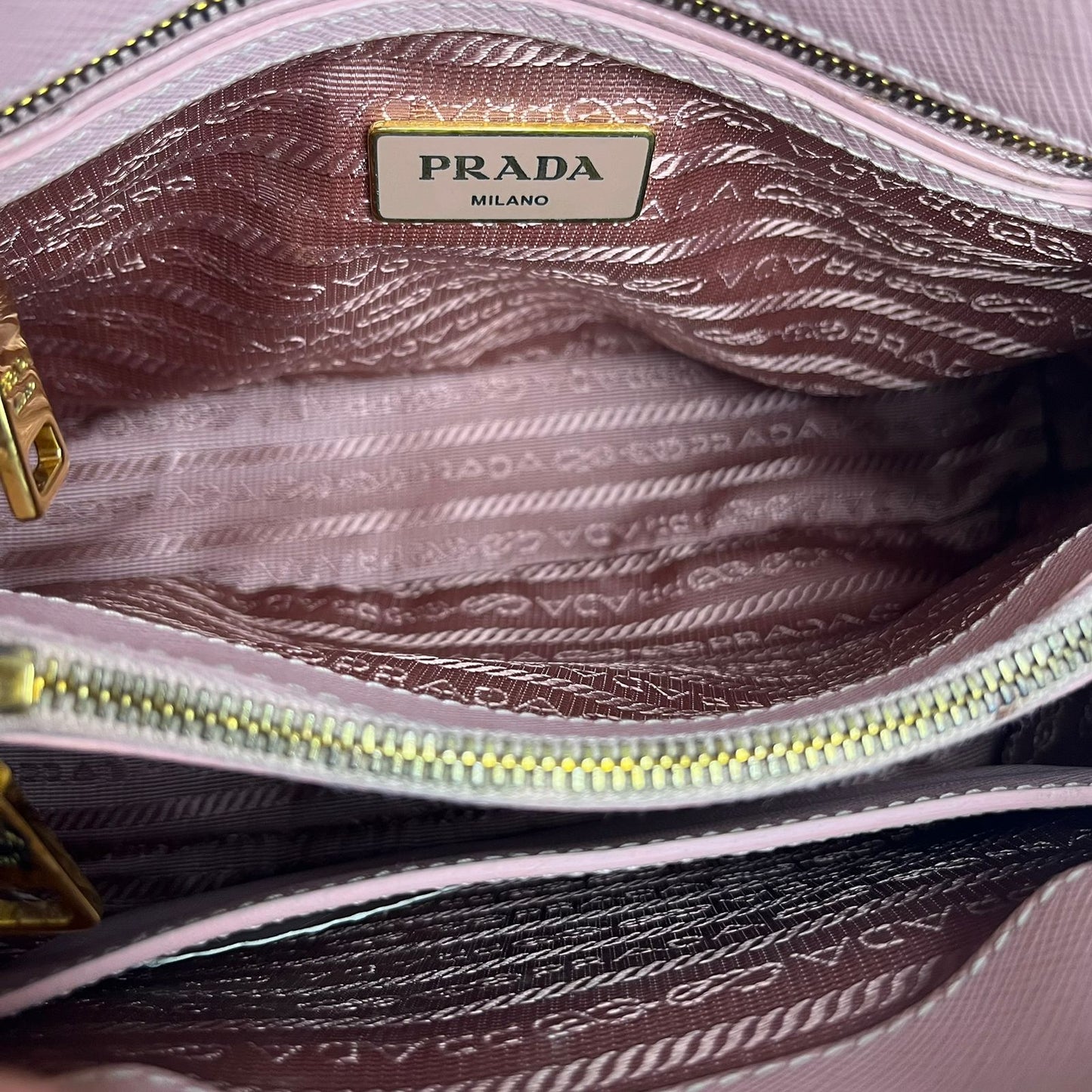 Prada Saffiano Lux Promenade Satchel Pink