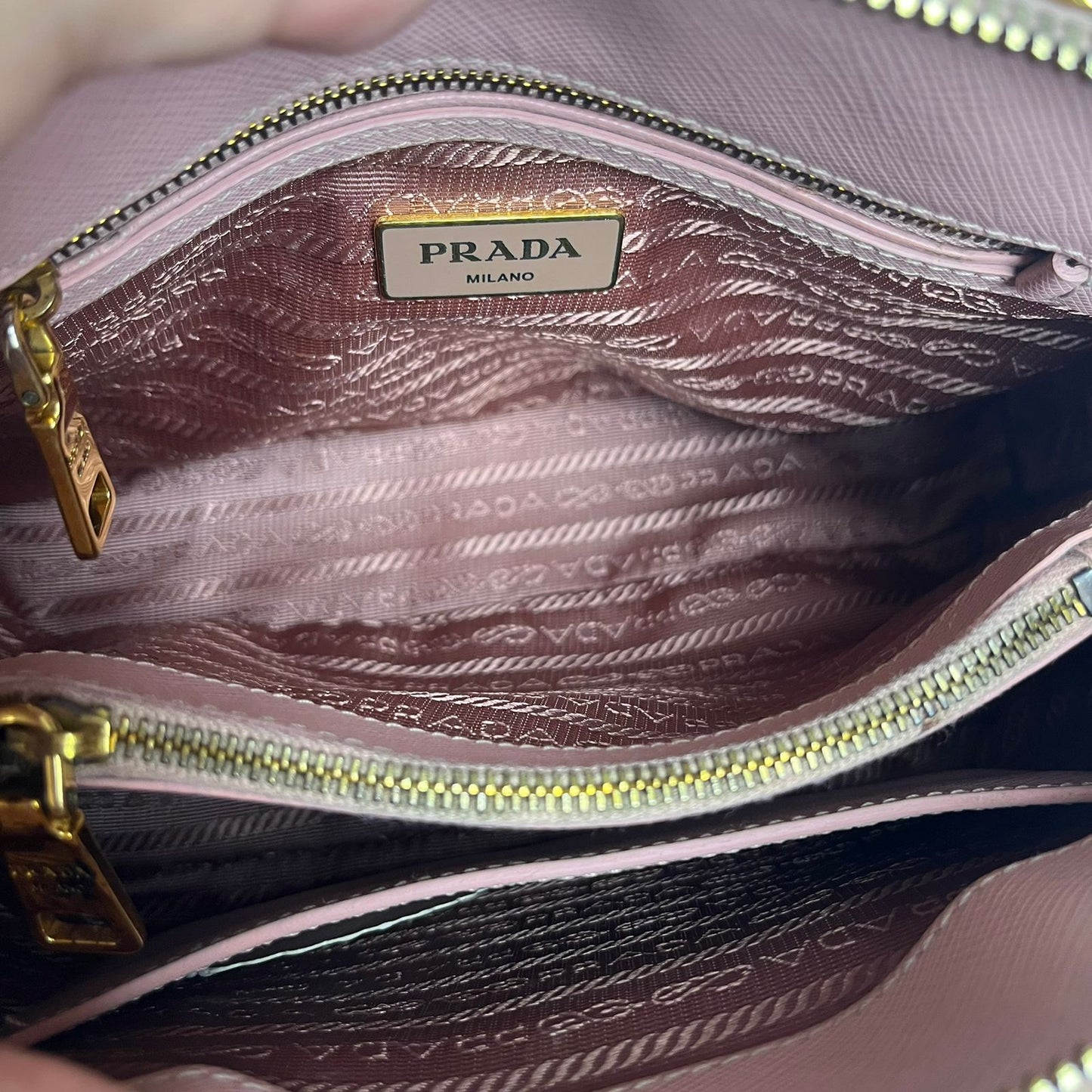 Prada Saffiano Lux Promenade Satchel Pink
