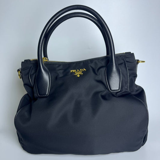 Prada Nylon Top Handle 2-way Black