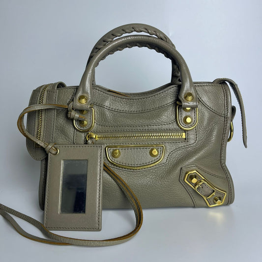 Balenciaga Metallic Edge Mini City Gray