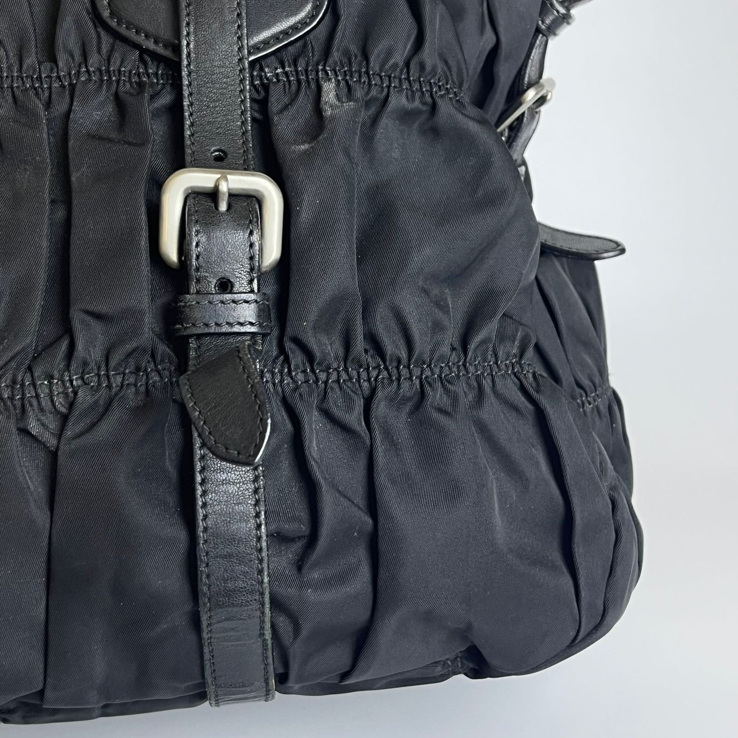 Prada Tessuto Nylon Braided Handle Black