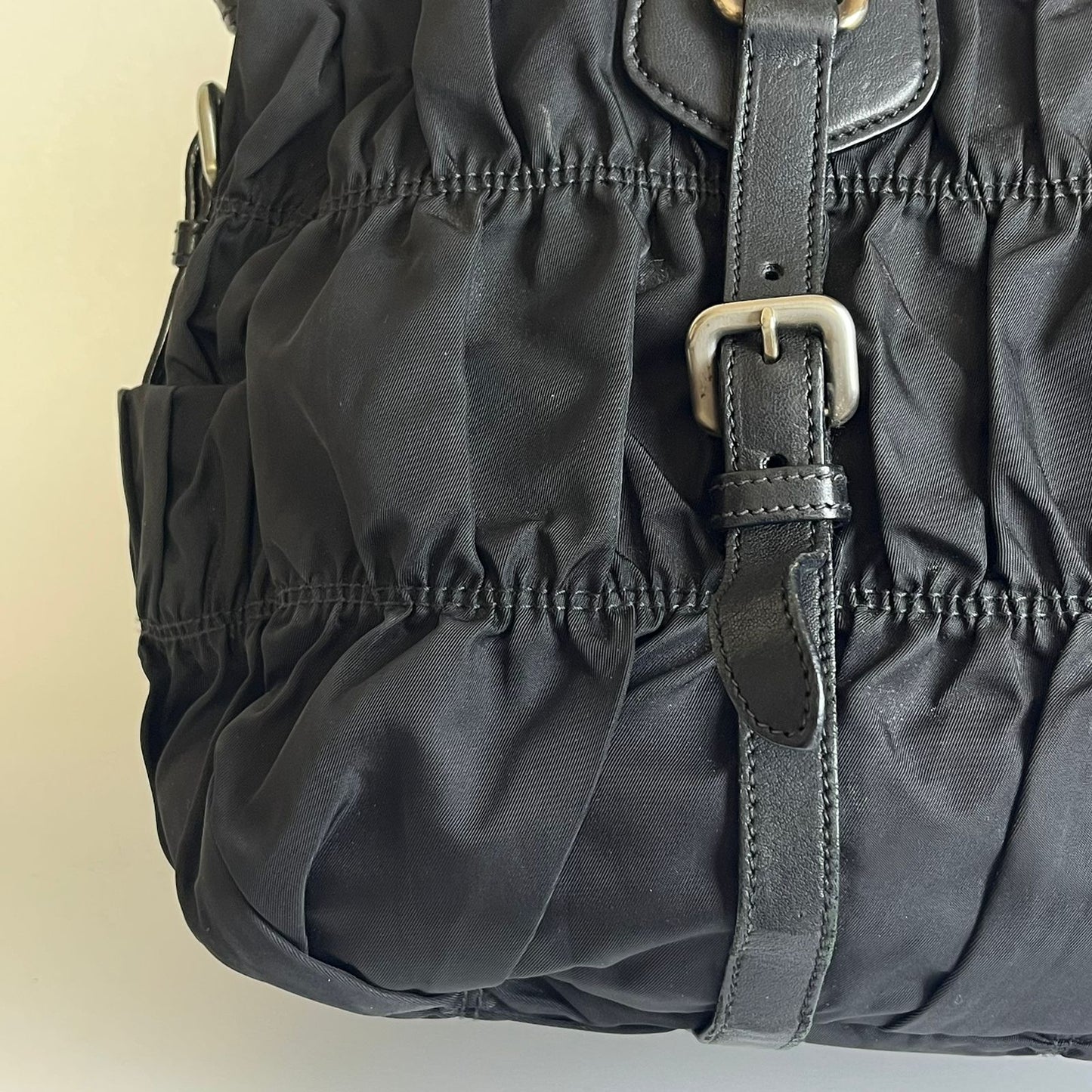 Prada Tessuto Nylon Braided Handle Black