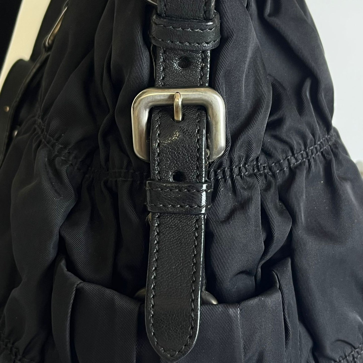 Prada Tessuto Nylon Braided Handle Black