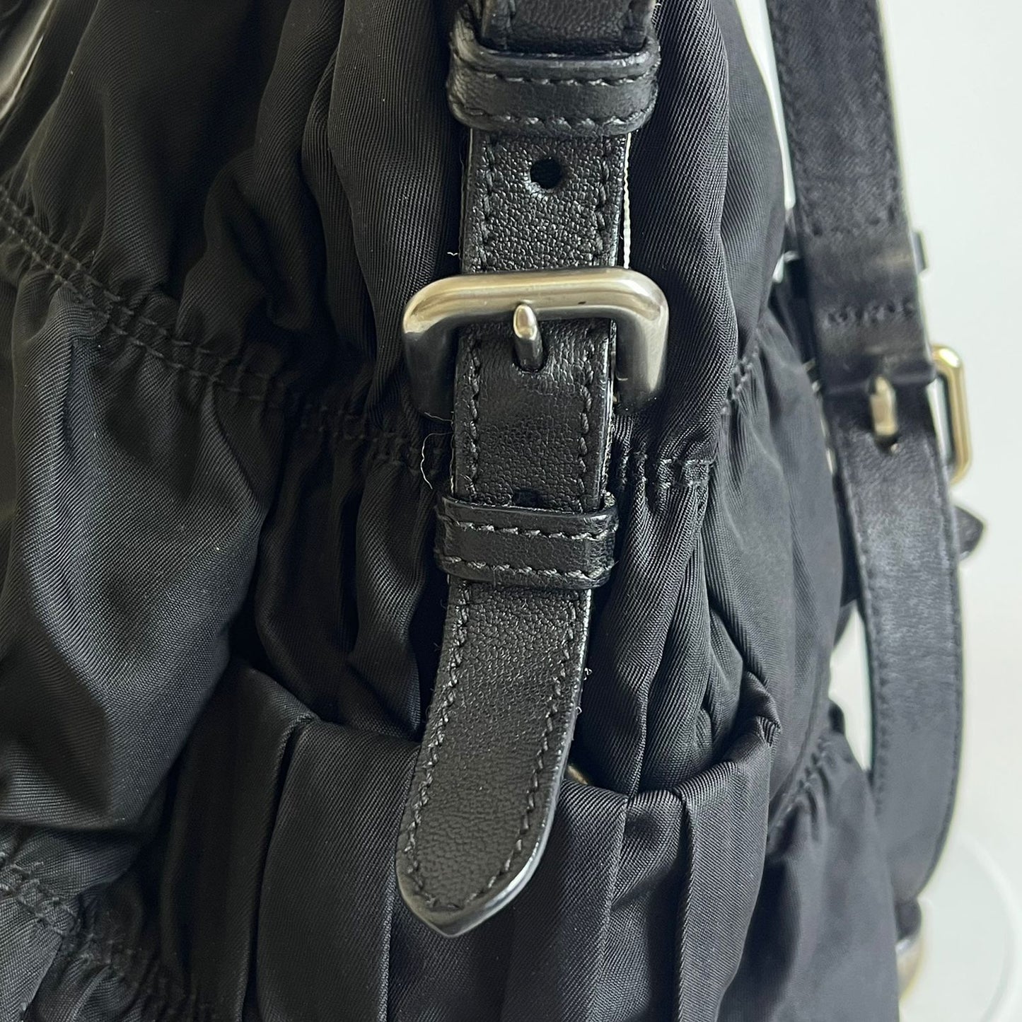 Prada Tessuto Nylon Braided Handle Black