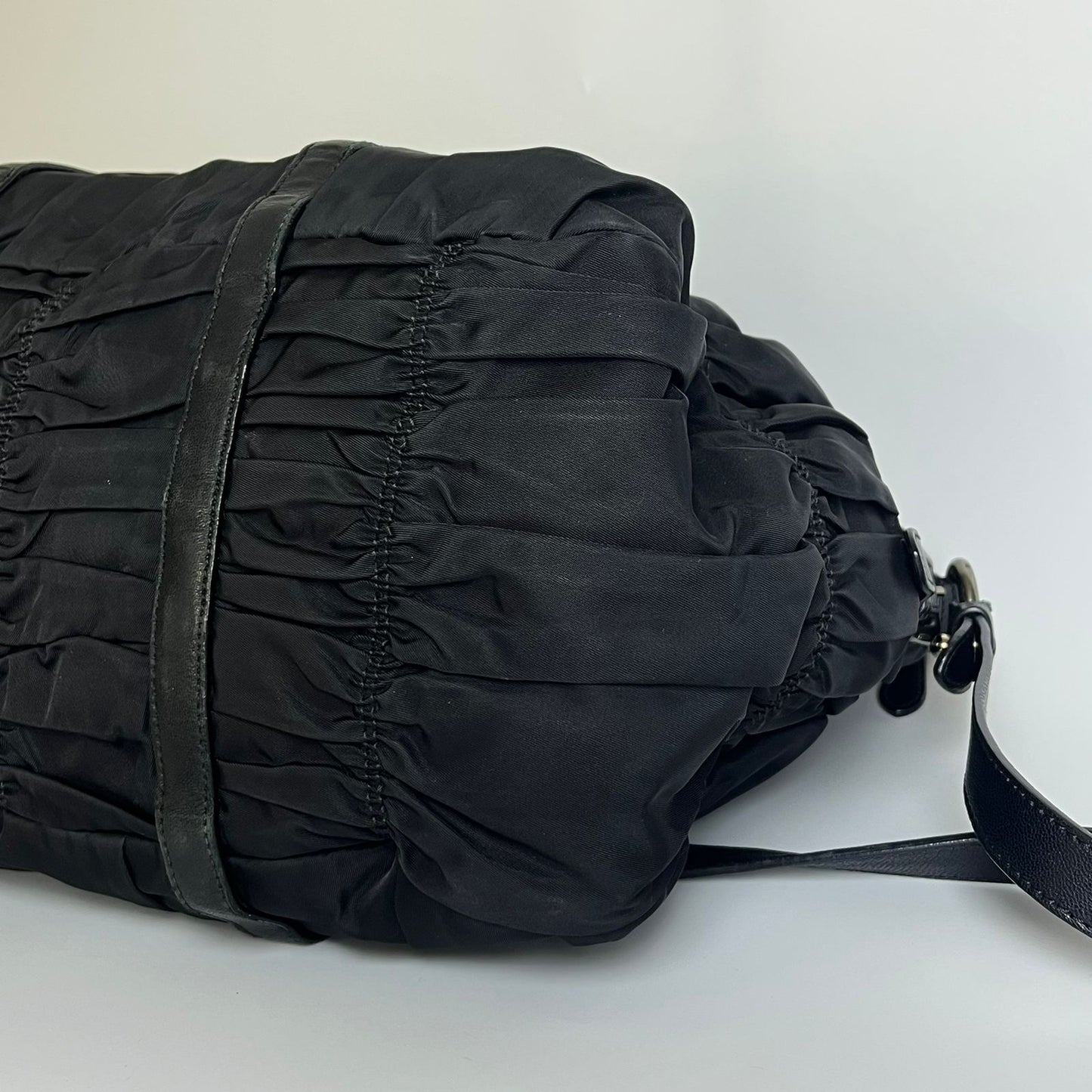 Prada Tessuto Nylon Braided Handle Black