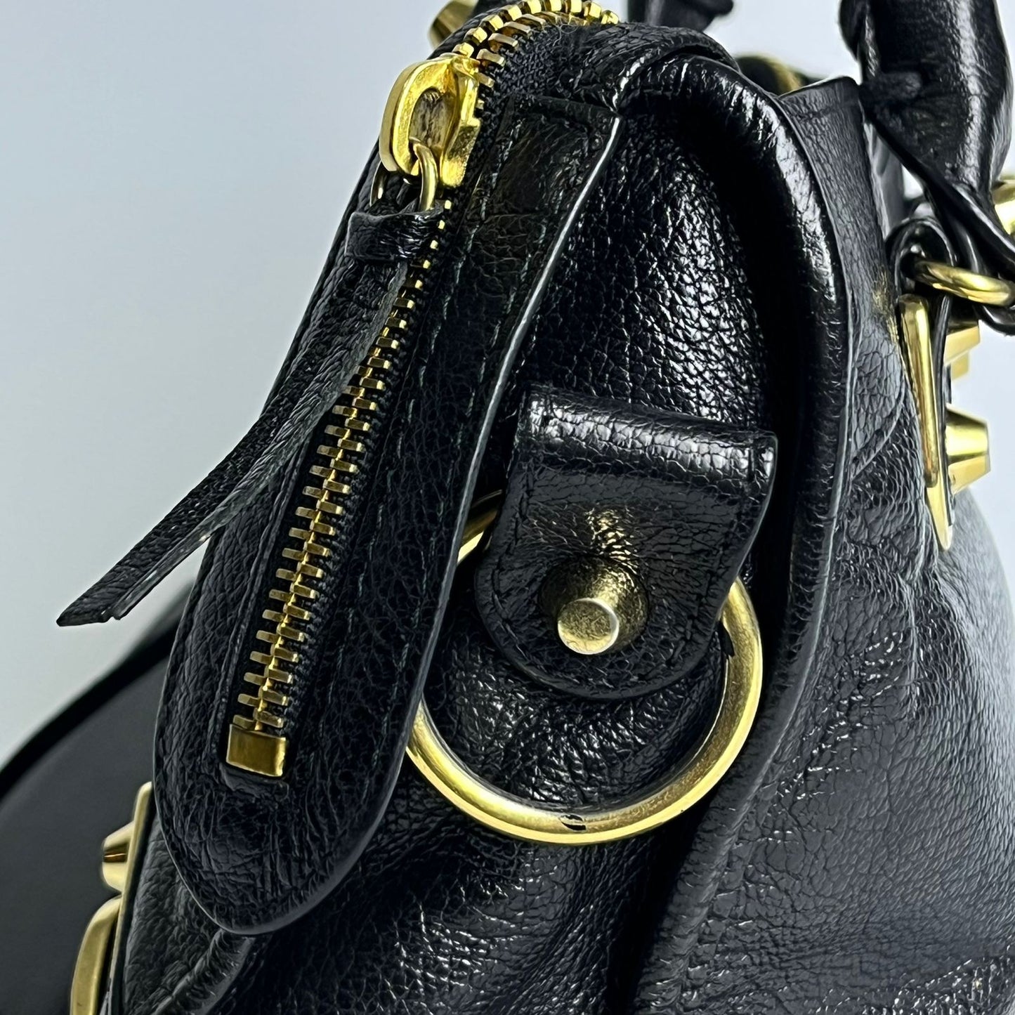 Balenciaga Metallic Edge Mini City Black