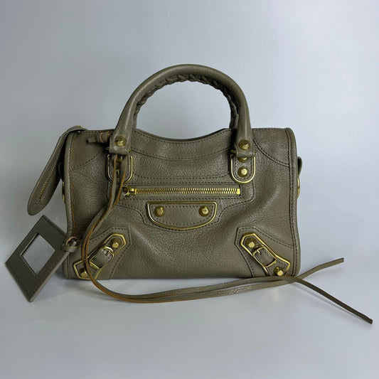 Balenciaga Metallic Edge Small City Gray