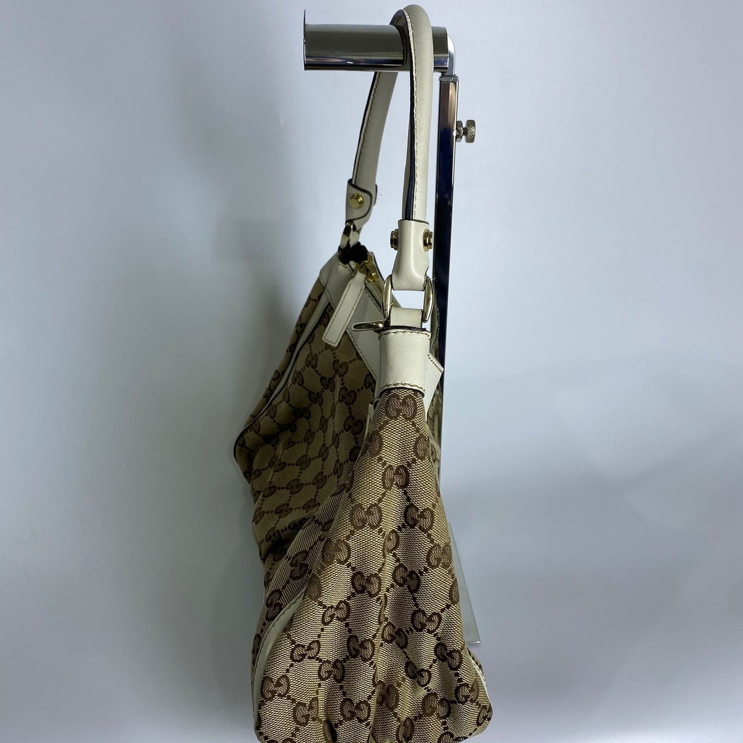 Gucci Abbey D-Ring Hobo Bag (White Trims)