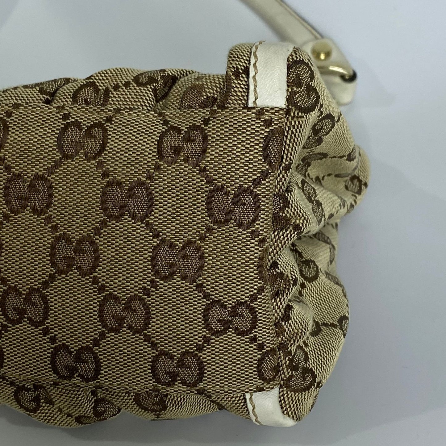 Gucci Abbey D-Ring Hobo Bag (White Trims)