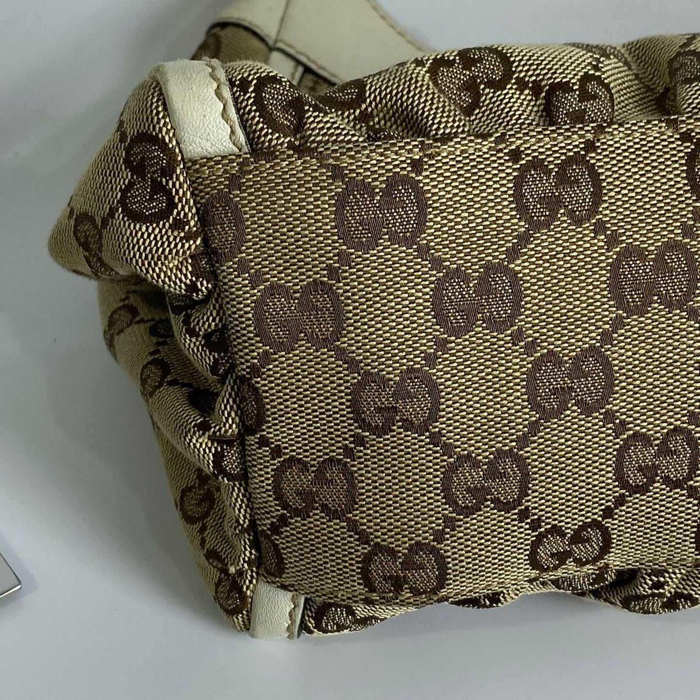 Gucci Abbey D-Ring Hobo Bag (White Trims)