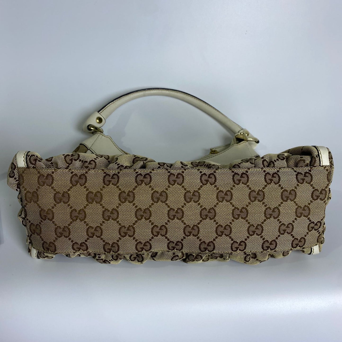 Gucci Abbey D-Ring Hobo Bag (White Trims)