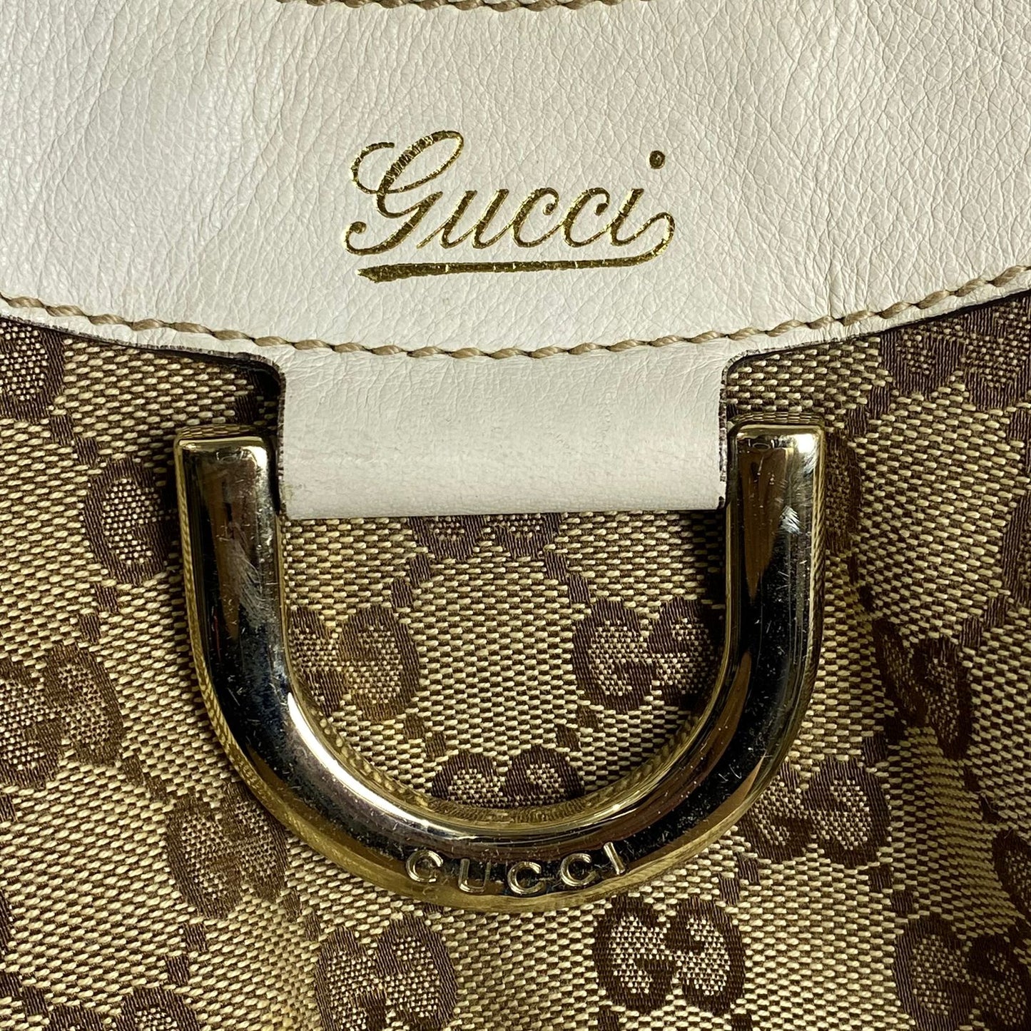 Gucci Abbey D-Ring Hobo Bag (White Trims)