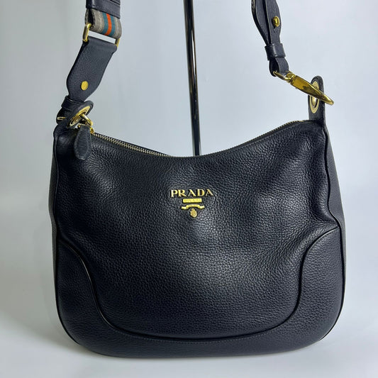 Prada Hobo Vitello Phenix Black