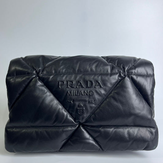 Prada Nappa Padded Crossbody Black
