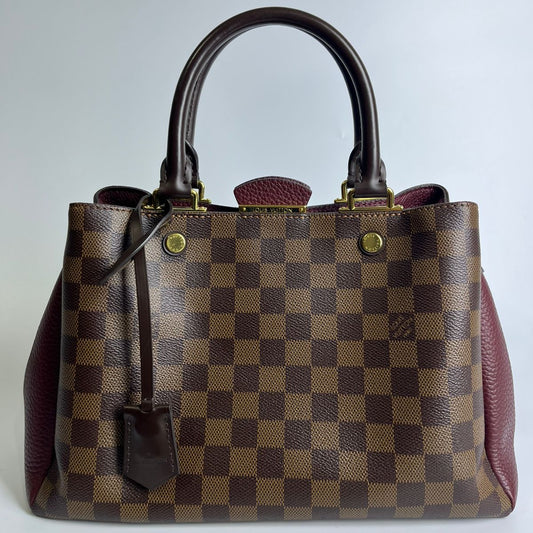Louis Vuitton Brittany Damier Ebene Maroon