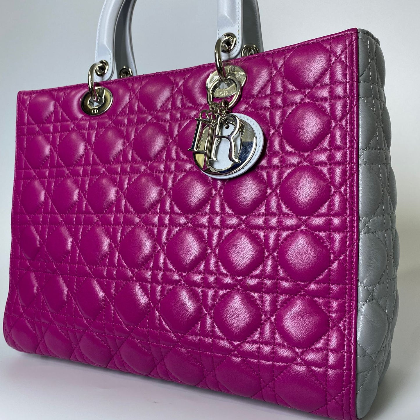 Dior	Lady Dior Bi-color Purple/Gray