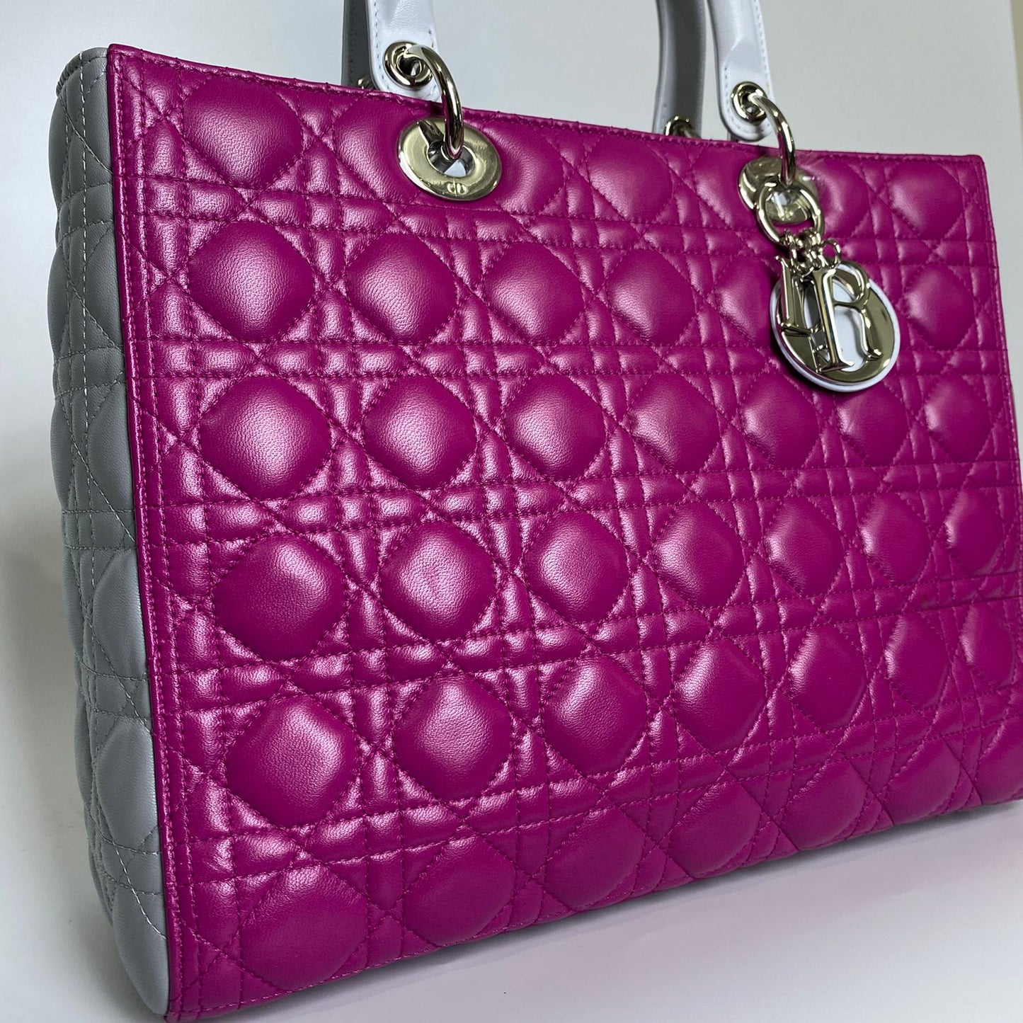 Dior	Lady Dior Bi-color Purple/Gray