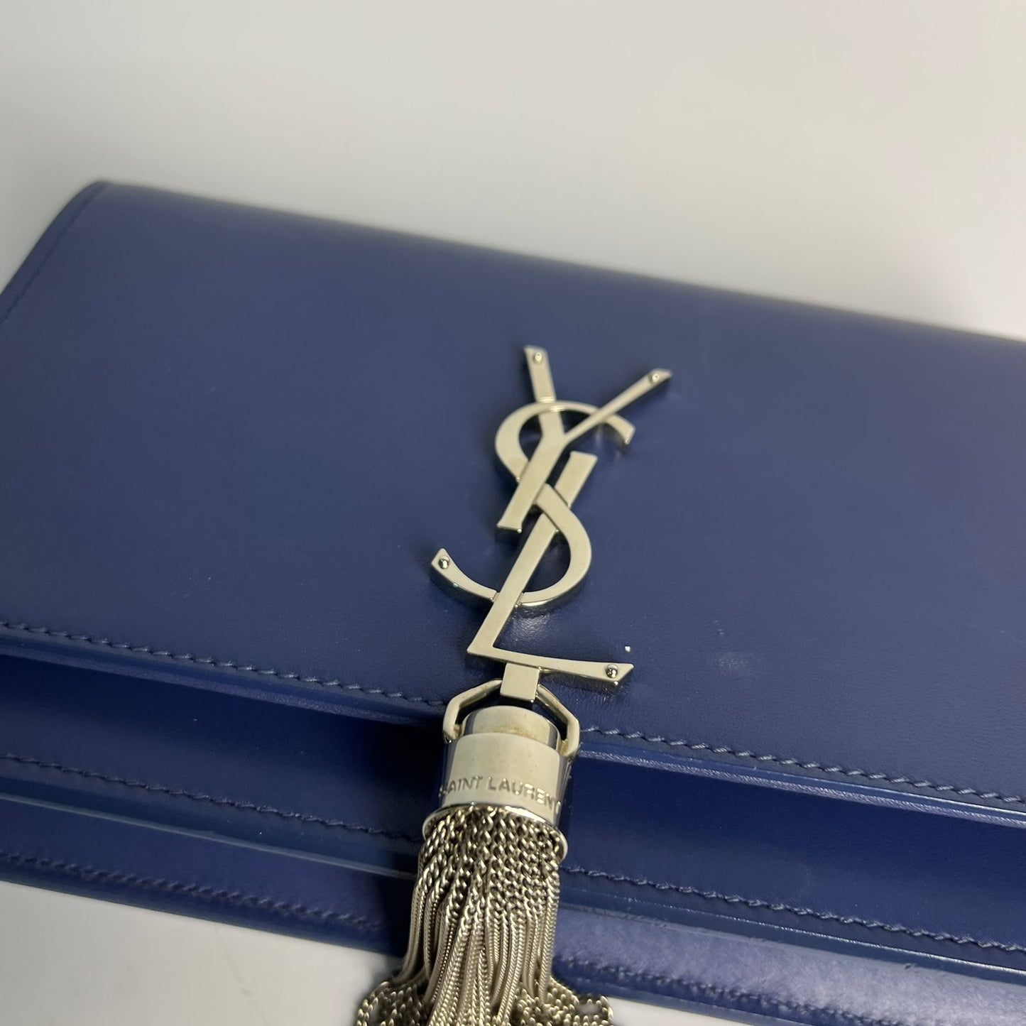 YSL	Kate Tassel WOC Blue
