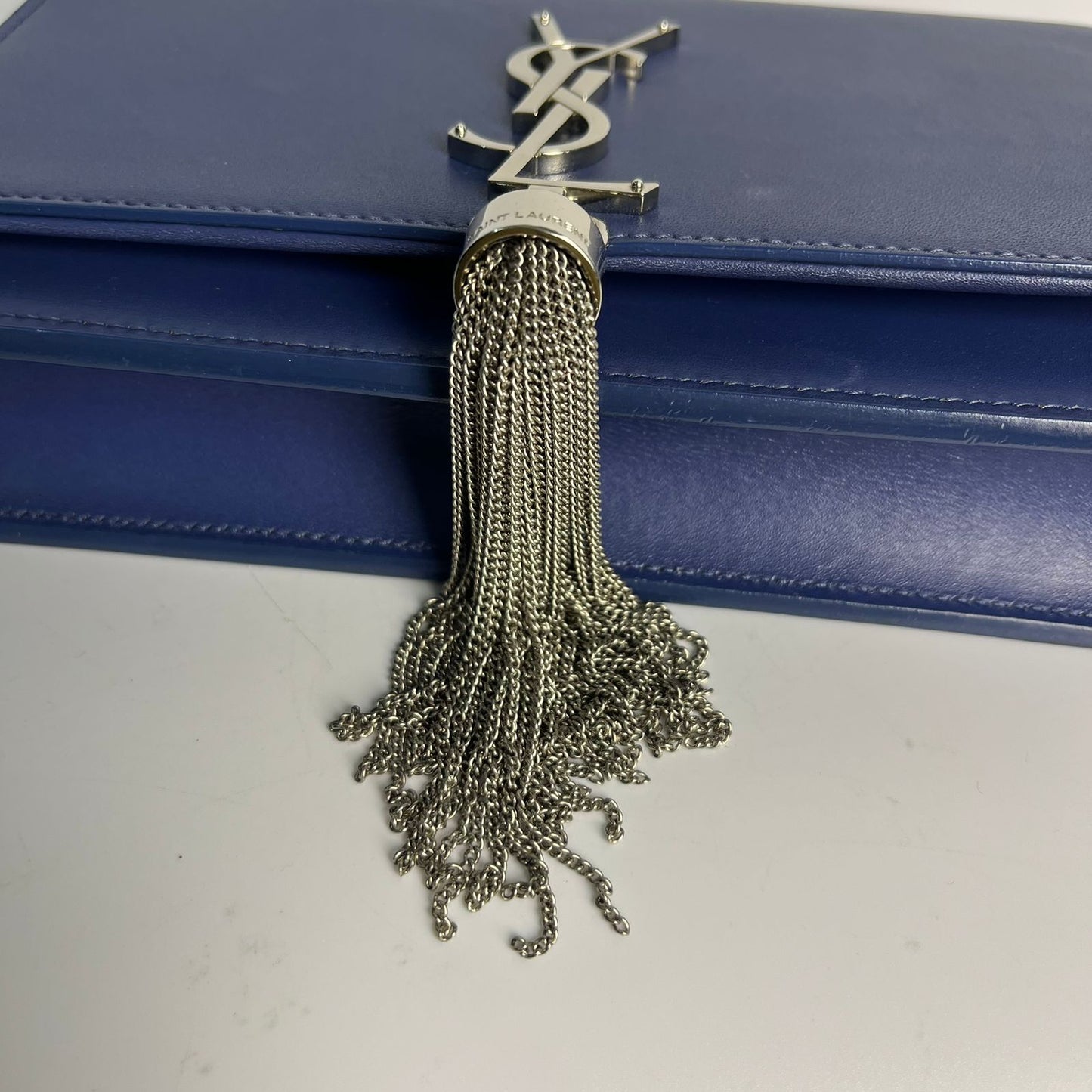 YSL	Kate Tassel WOC Blue