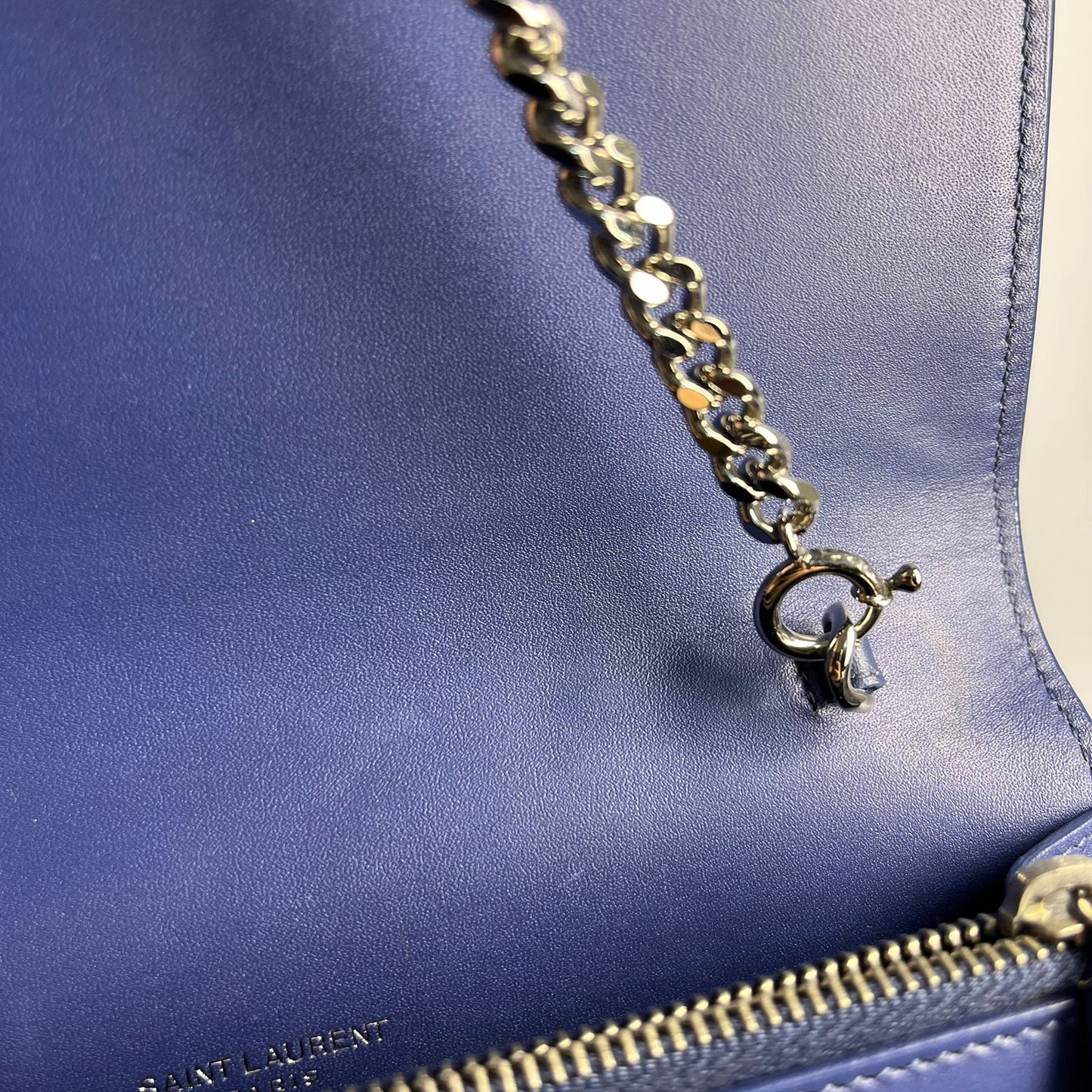 YSL	Kate Tassel WOC Blue