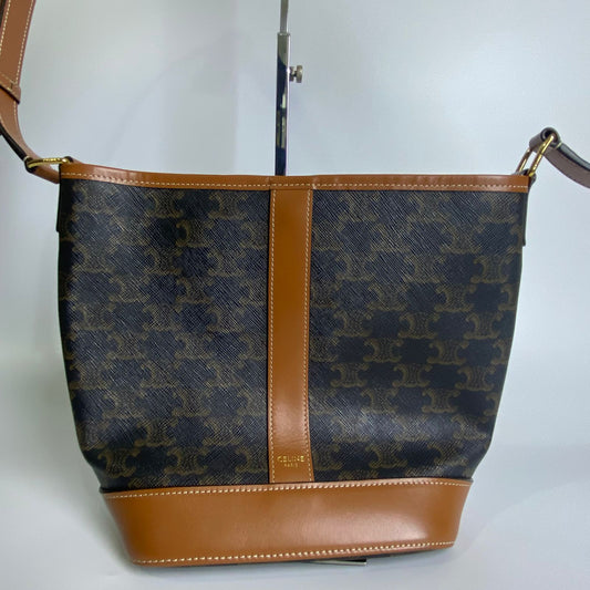 Celine Small Bucket Bag Triomphe Canvas