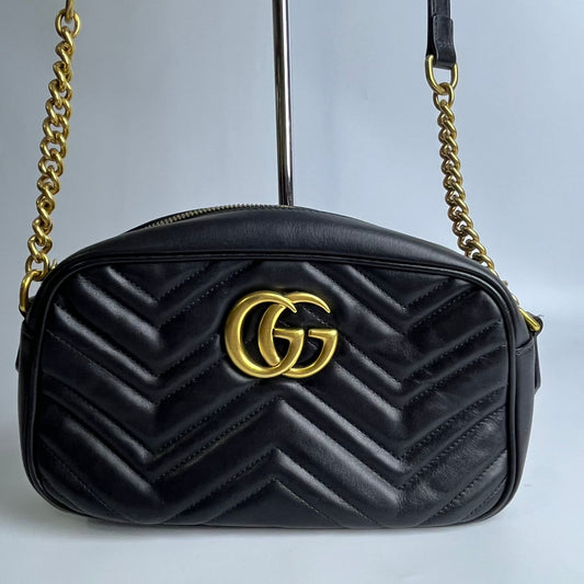 Gucci Marmont Camera Bag Black (went to bag spa)