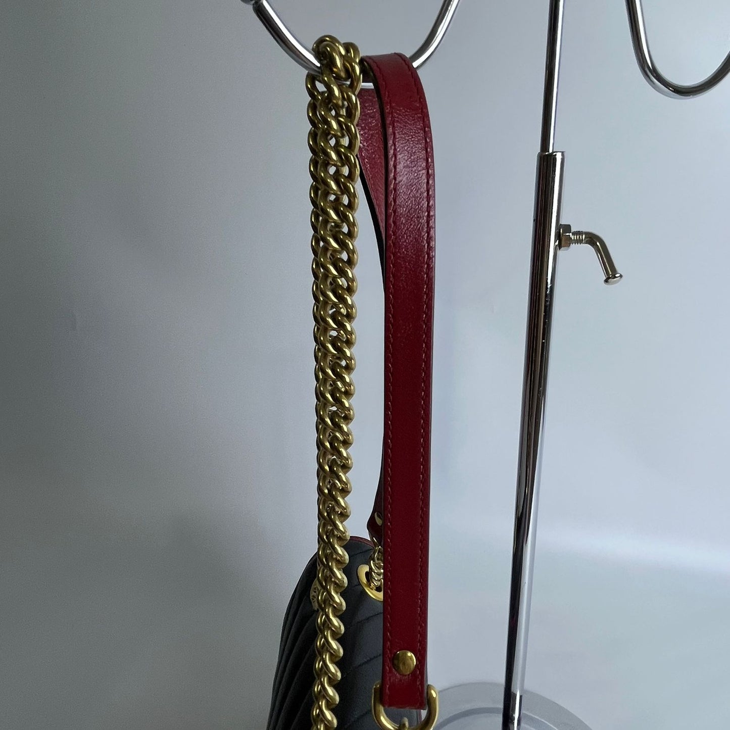 Gucci Marmont Flap Black with Red Trims